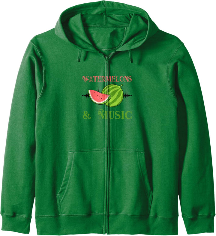 Melonen und Musik Wassermelone Sommerfrüchte Kapuzenjacke