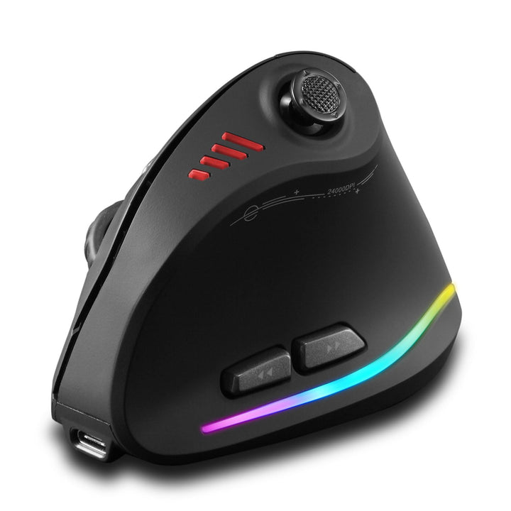 zelotes Kabellose Bluetooth Maus mit Joystick,24.000 DPI,11 Programmierbare Tasten, RGB,USB Optische