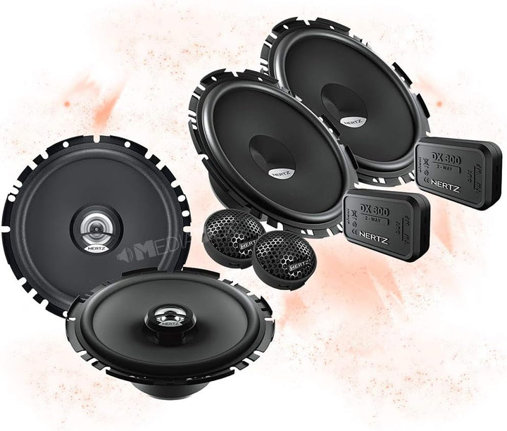 Mediadox Front/Heck 16,5cm/165mm Auto Lautsprecher/Boxen/Speaker Komplett-Set von Hertz kompatibel f