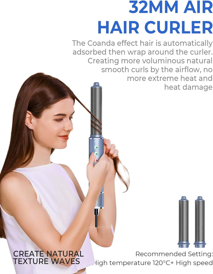 5 in 1 Airstyler,OKWRAP Hair Styler With 110000 U/Min Hochtouriger Motor Haartrockner Warmluftbürste