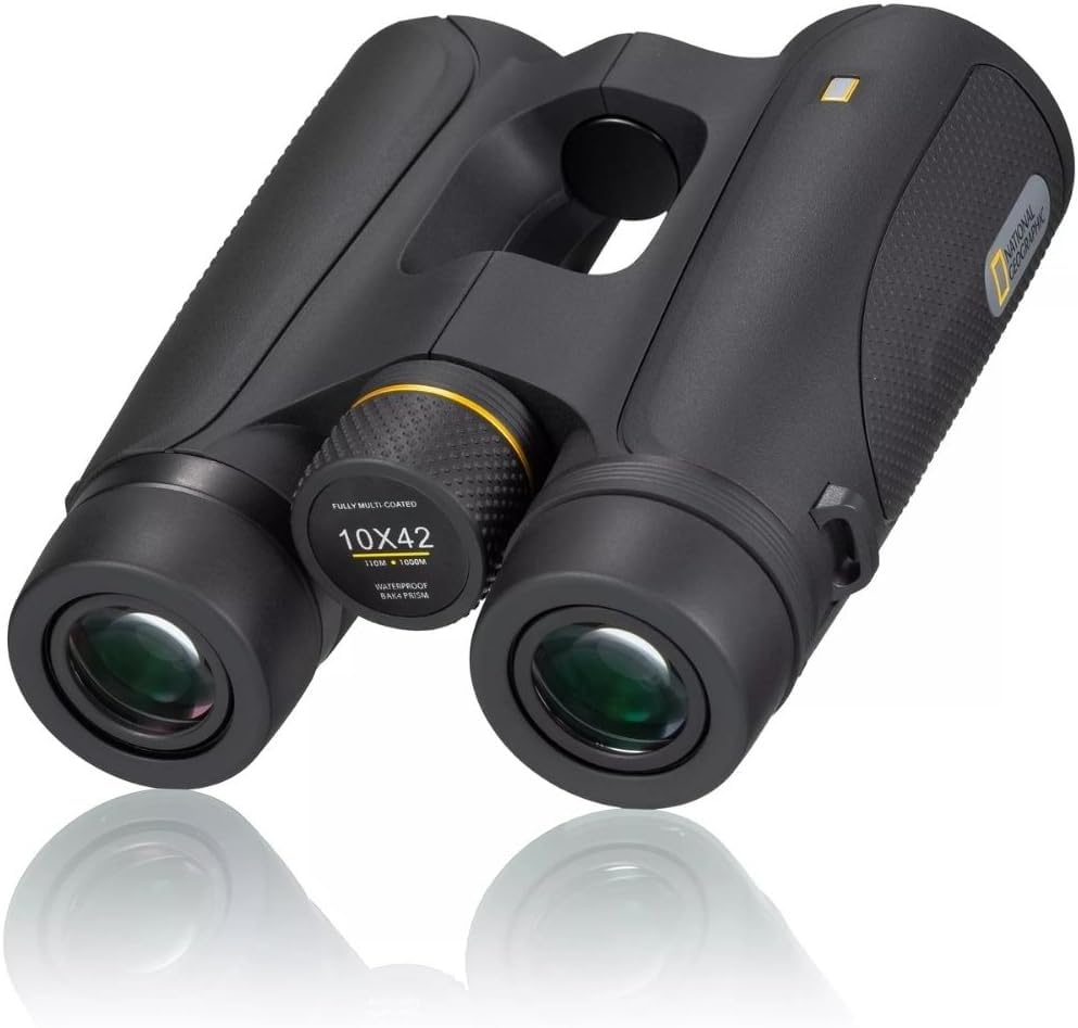 National Geographic Fernglas 10x42 Algonquin – 10x Vergrösserung, 42 mm Objektive, wasserdicht, 100