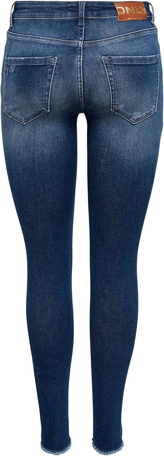 ONLY Female Skinny Jeans ONLBLUSH Mittlere Taille Skinny Fit Jeans XS / 32L Dark Blue Denim, XS / 32