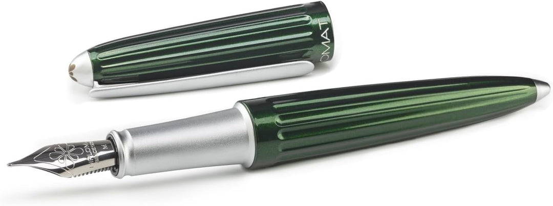 Diplomat Aero Füllhalter in Evergreen mit Edelstahlfeder M und Füllhaltertinte Königsblau, Evergreen