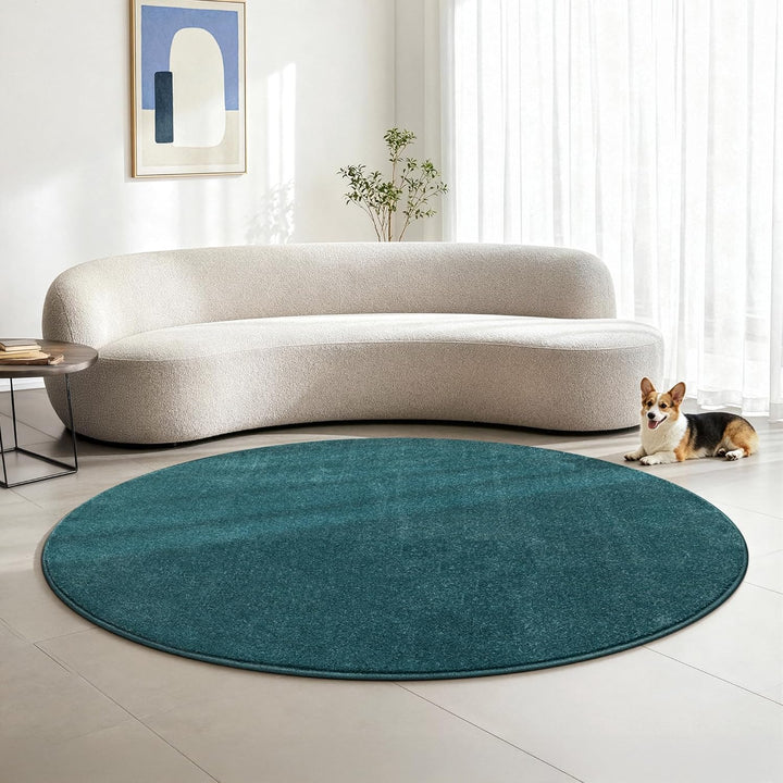 SANAT Kurzflor Teppich Wohnzimmer - Uni Modern Teppiche fürs Schlafzimmer, Arbeitszimmer, Büro, Flur