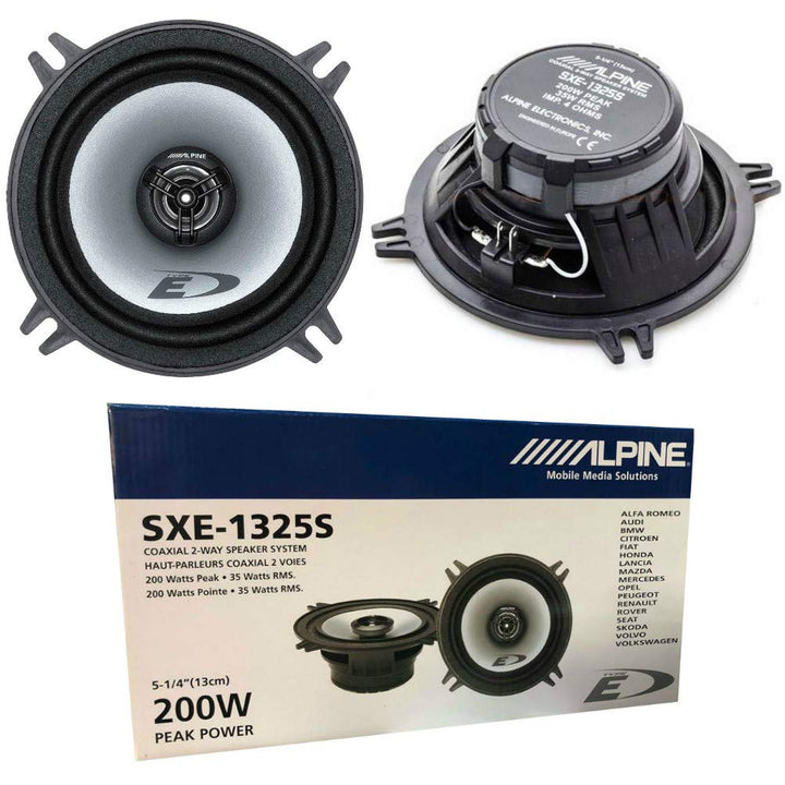 2 2-Wege-koaxiallautsprecher Alpine SXE-1325S 13,00 cm 130 mm 5" mit 35 watt rms und 200 watt max im