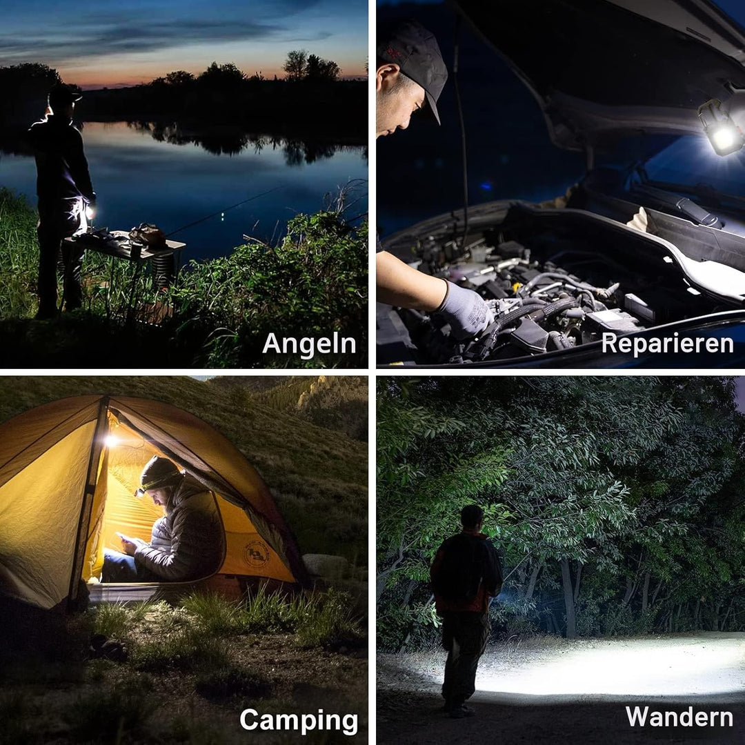 T-SUN Tragbare Mini LED Arbeitsleuchte Schlüsselanhänger Taschenlampe 7 Modi 800 Lumen Wiederaufladb