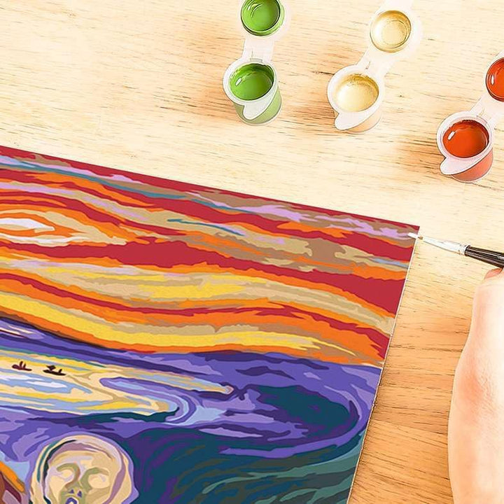 Ravensburger CreArt 23691 - Der Schrei (Edvard Munch) - Malen nach Zahlen Erwachsene, DIY Malset mit