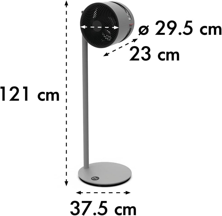 BONECO Ventilator F235 I Standventilator I höhenverstellbar bis 121cm I 32 Leistungsstufen I App-Ste
