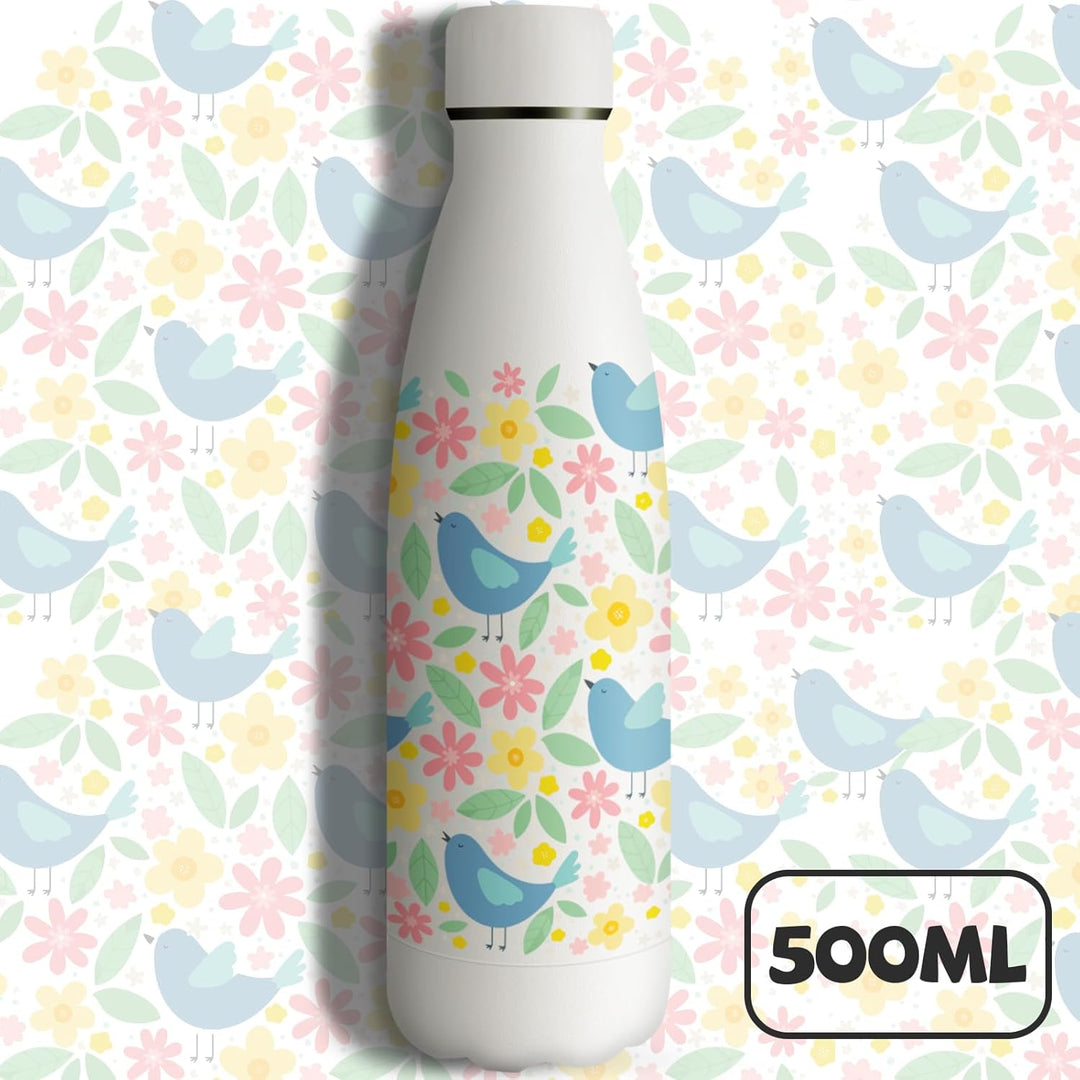 HoneyHolly Edelstahl Trinkflasche, 500ml BPA-frei, Thermosflasche, Isolierflasche Doppelwandige, Was