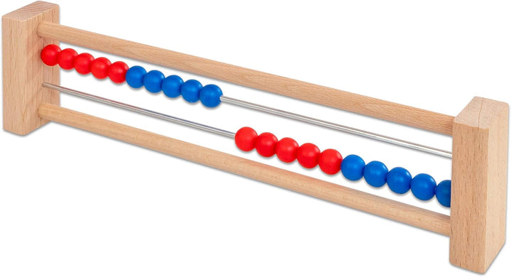 Betzold - Holz-Rechenrahmen 24 Stück Zahlenraum 20 Klassenset - Rechenschieber Kinder rot/blau, rot/