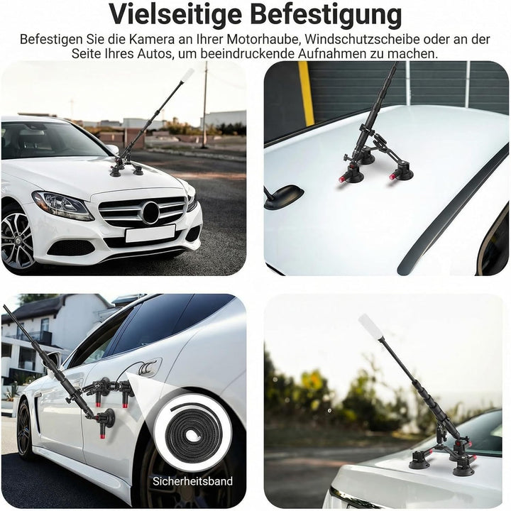 NEEWER Dreifach Saugnapf Auto Halterung für Action Kameras, CA065, CA065