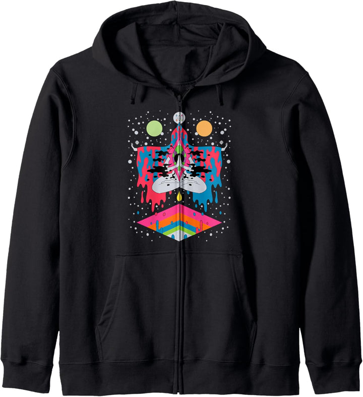 Psychedelic Abstract Art Hippie Trippy Lsd Nackt Geschenk Kapuzenjacke