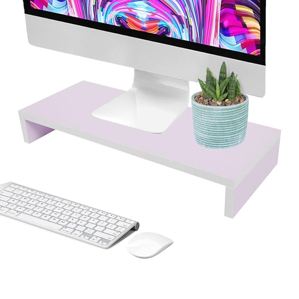 Ejoyous Holz Monitorständer Monitor Riser Ständer, 1 Tier PC Laptop Notebook Ständer Regal Rutschfes