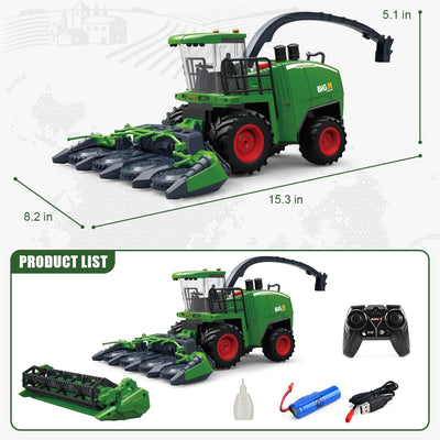 fisca Ferngesteuerter Mähdrescher, RC Bauernhof Harvester Traktor, 2,4-GHz Erntetraktor Bauernhof Fa