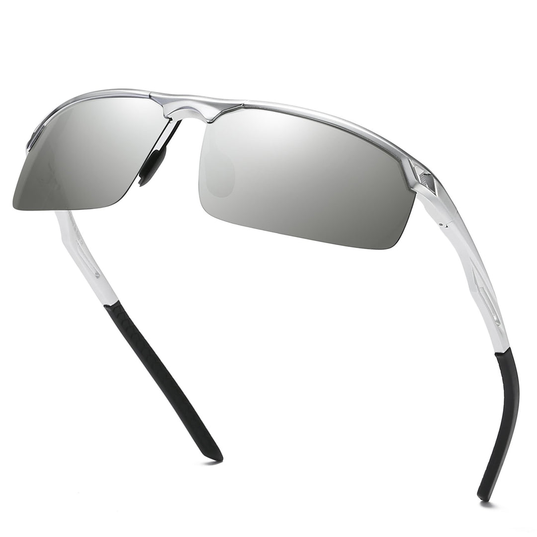 DUCO Sonnenbrille für Herren Retro Polarisierte Sonnenbrille Ultraleichte Sportbrille Al-Mg Metallra