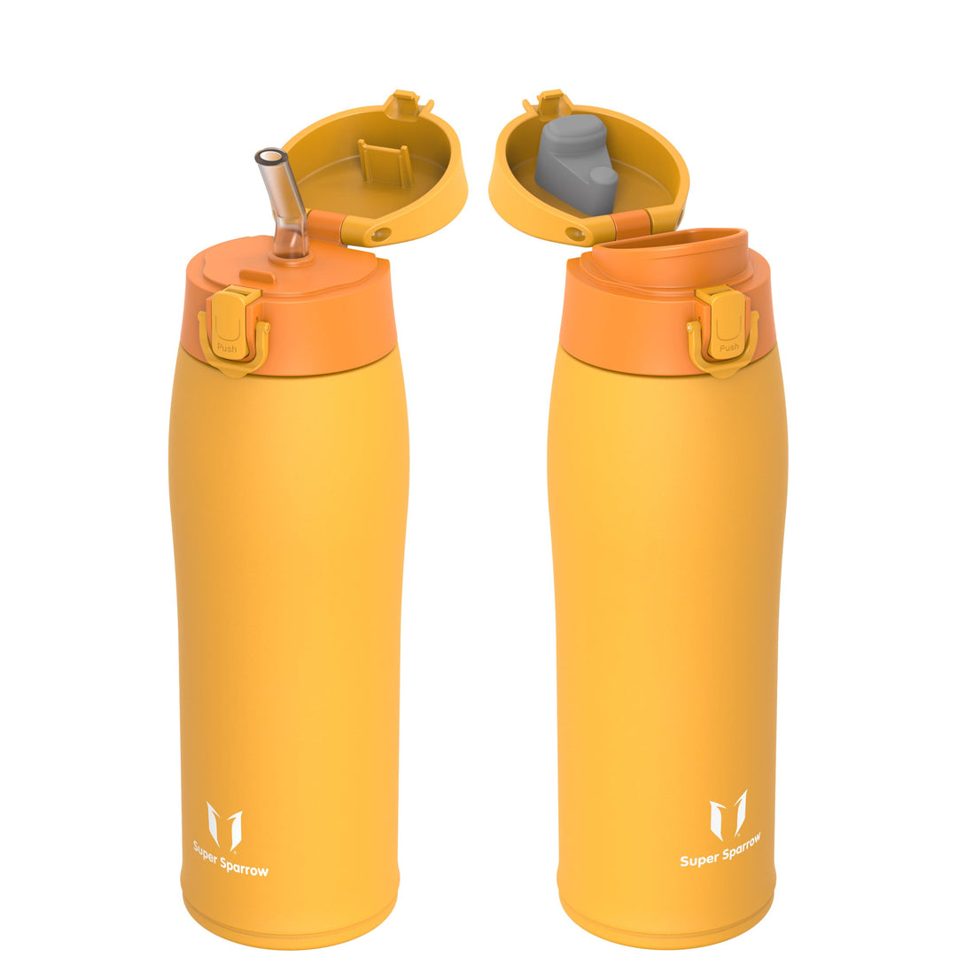 Super Sparrow Trinkflasche Edelstahl 18/8 - Trinkbecher - 750ml - BPA-Frei, Auslaufsicher Thermobech
