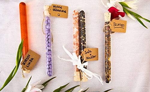 Reagenzgläser zum | Basteln & Dekorieren | Korken aus 100% Kork | Papp-Kärtchen aus recyceltem Papie