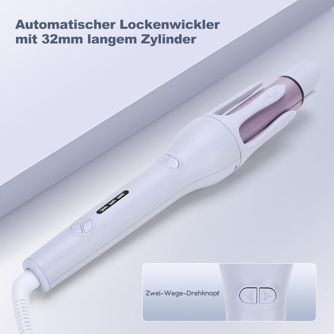 32mm Lockenstab Automatisch, 2 in 1 Lockenstab und Glätteisen mit Keramikbeschichtung, 3 Temp(160℃-2