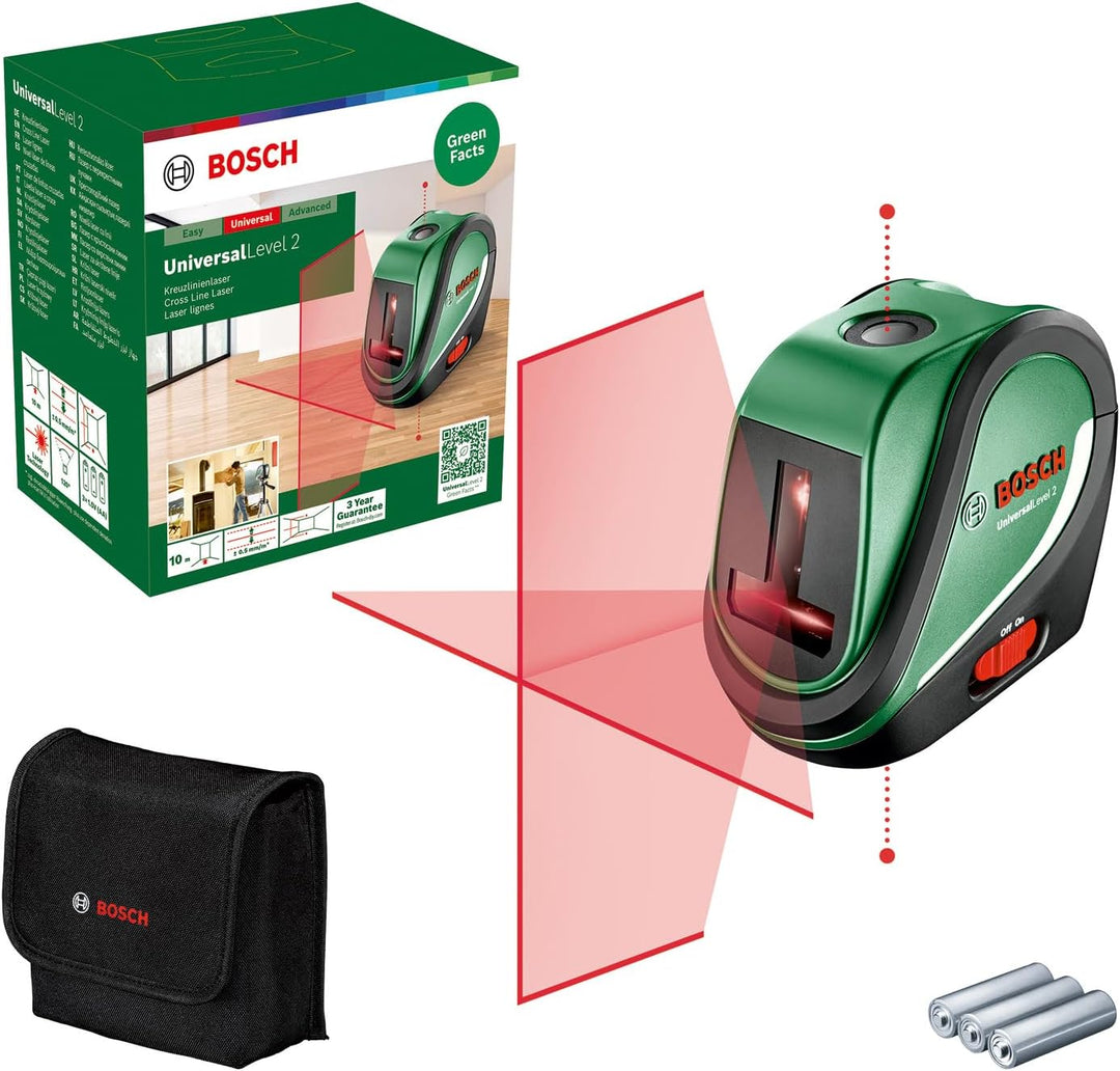 Bosch Home and Garden Bosch Kreuzlinienlaser UniversalLevel 2 (Laserkreuz inkl. integrierter Lotpunk