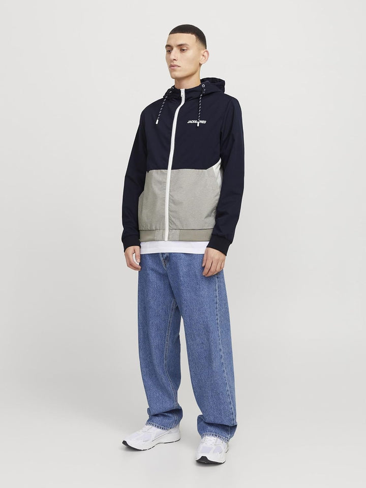 JACK & JONES Herren Jjerush Hood Bomber Noos Softshell-Jacke, Blau