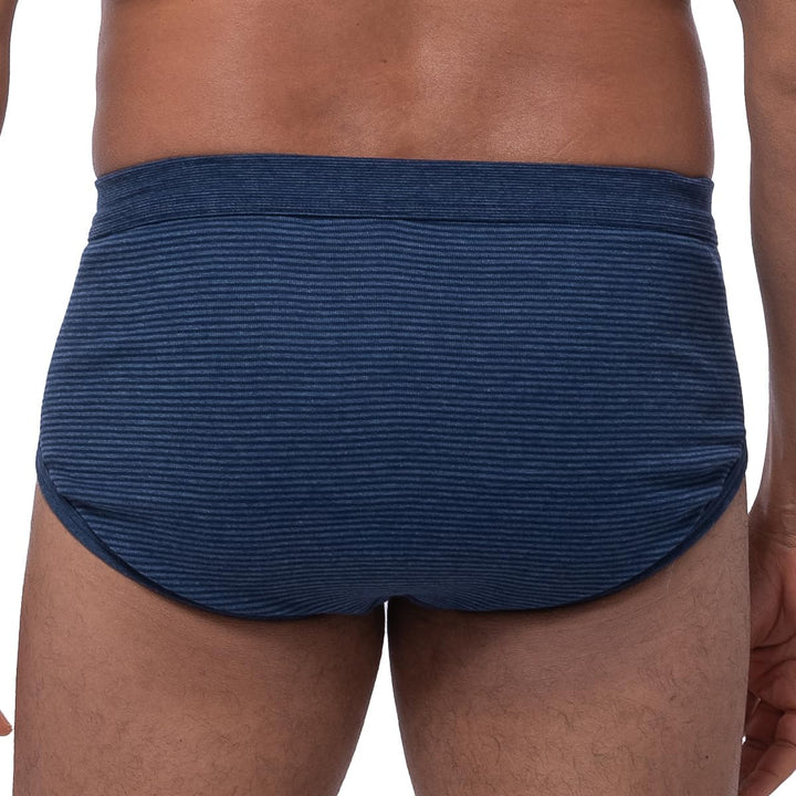 Ammann 3er Pack Jeans - Herren Sport Slip - Unterhose Feinripp mit Eingriff und weichem Komfortbund