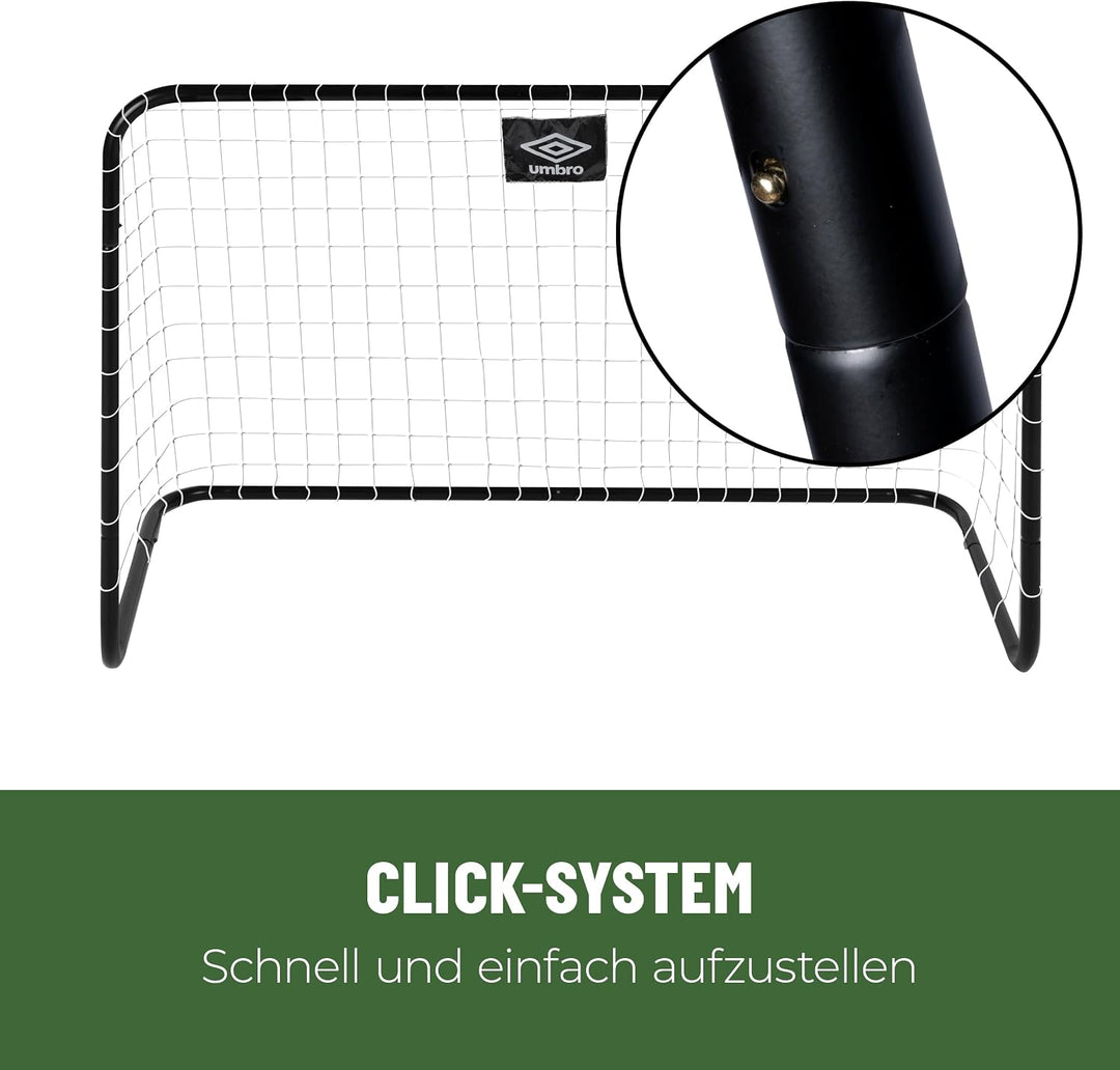 Umbro Fussballtor 78 x 56 x 45 cm - Fussballtore Set von 2 - Fussball Tor - Leicht zu verstauen - Fu