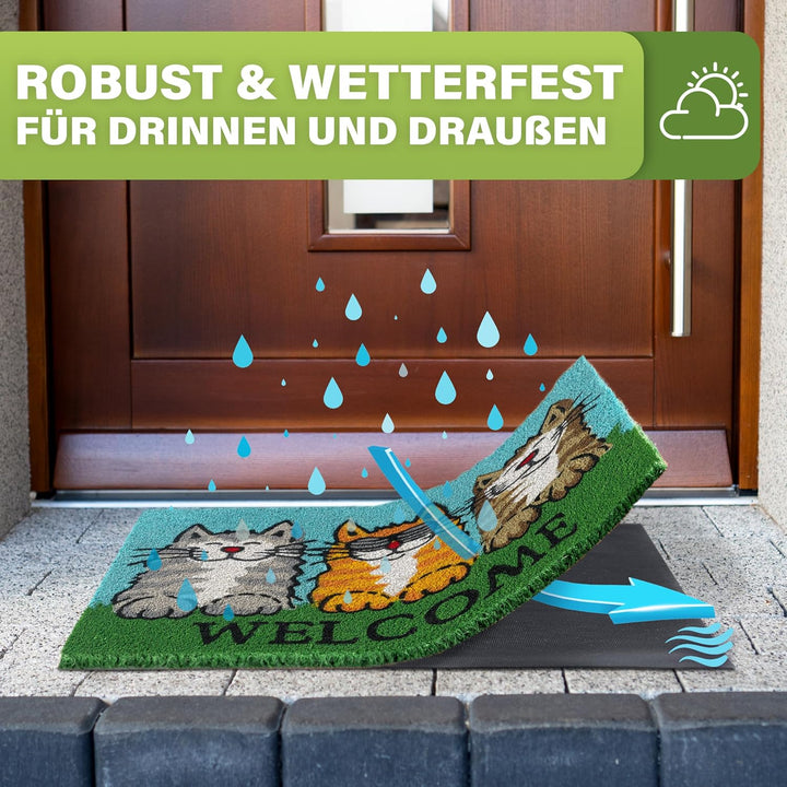 Fussmatte Kokos [Wetterfest] - extrem robust - Fussabtreter aussen - die Kokosmatte Fussmatte aussen