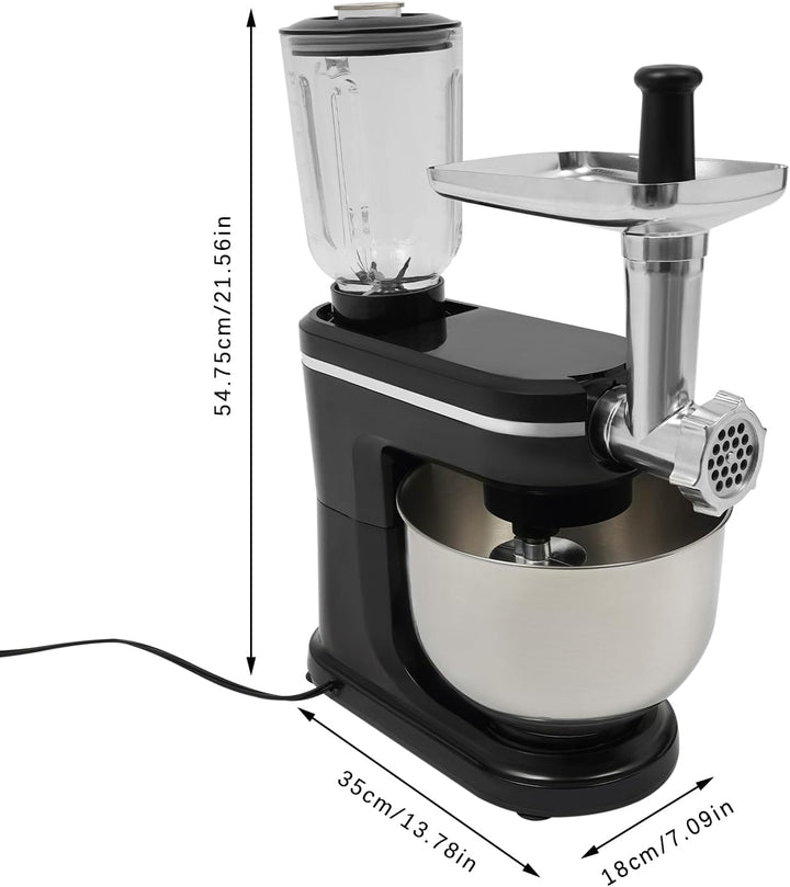 Fleischwolf Knetmaschine Küchenmaschine Standmixer Multifunktionsmixer Freistehend 6L 3 in 1 Rührmas
