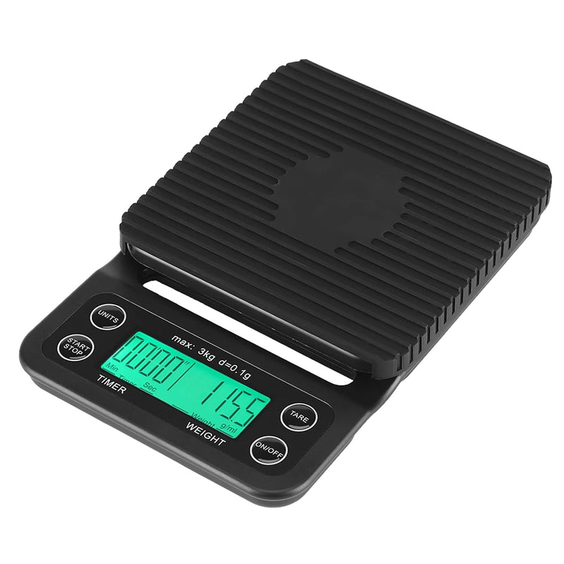 Fdit 3 kg/0,1g Digitale Lebensmittelwaage ABS Multifunktions Küche Digitalwaage Tasche Kochwaage mit