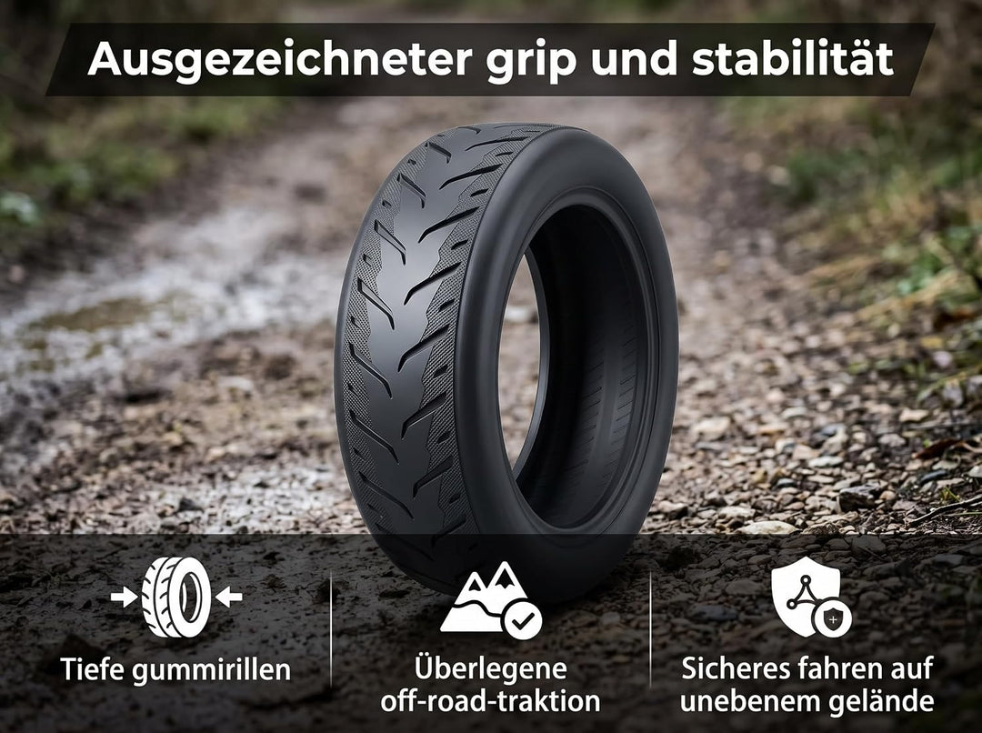50/75 6,1 Elektro-Scooter-Reifen, Vollreifen, Elektro-Scooter, Vollreifen, Gummirillen, Hervorragend