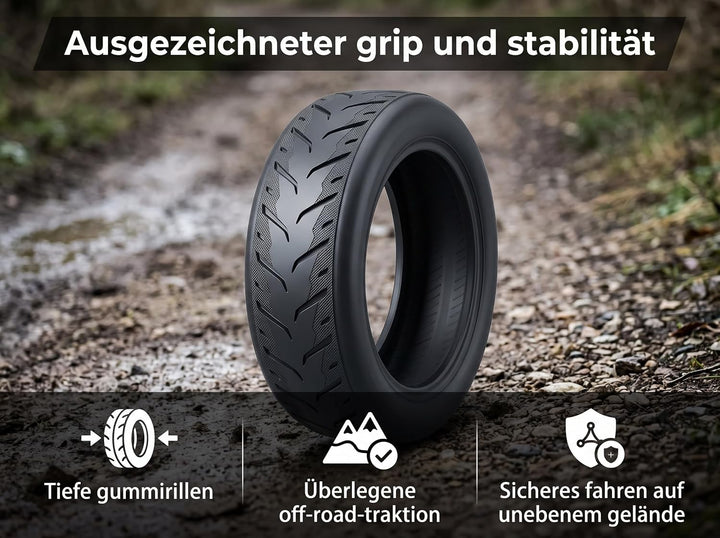 50/75 6,1 Elektro-Scooter-Reifen, Vollreifen, Elektro-Scooter, Vollreifen, Gummirillen, Hervorragend