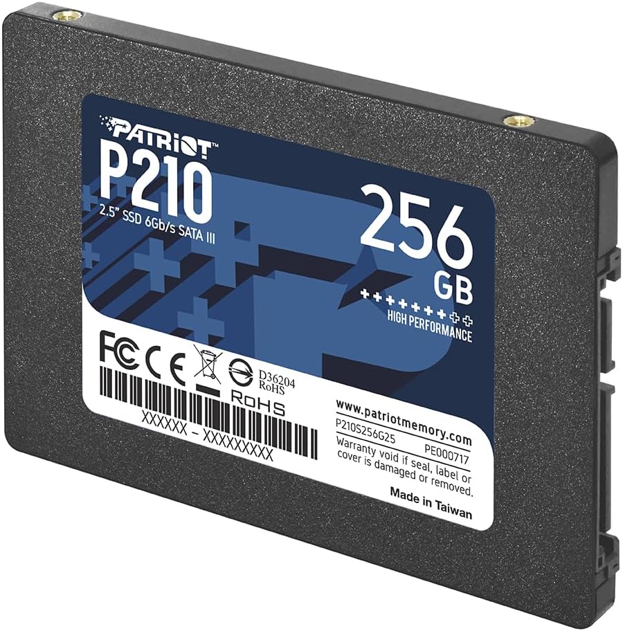 Patriot P210 Interne Solid State Drive 256GB SSD SATA 3 2,5 Zoll, 256GB