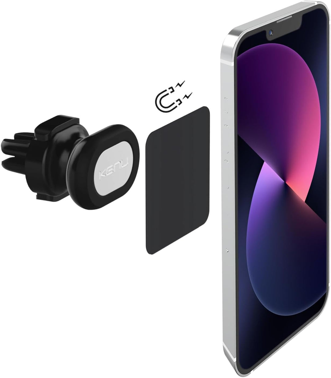 Kenu Airframe Magnetic Lüftungs Halterung inkl. Metallplättchen für Smartphones/Phablets - schwarz [