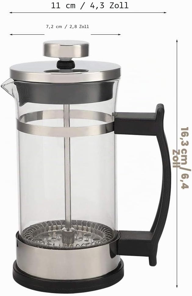Teepresse Für Losen Tee,Kaffeepresse French-Press-Filter Für Kaffee-Tee Edelstahl-Glas-Kaffeekanne K