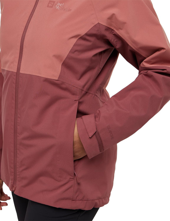 Jack Wolfskin Damen Glaabach 3in1 Jkt M Jacke XS red ochre, XS red ochre