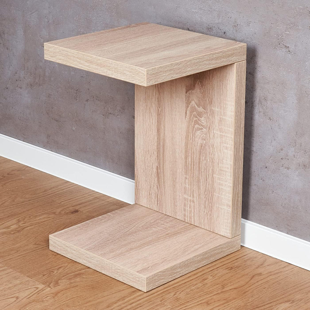 levandeo Beistelltisch Coco Sonoma Eiche sägerau 32x32cm Höhe 50cm Keine Montage fest verleimt Holz