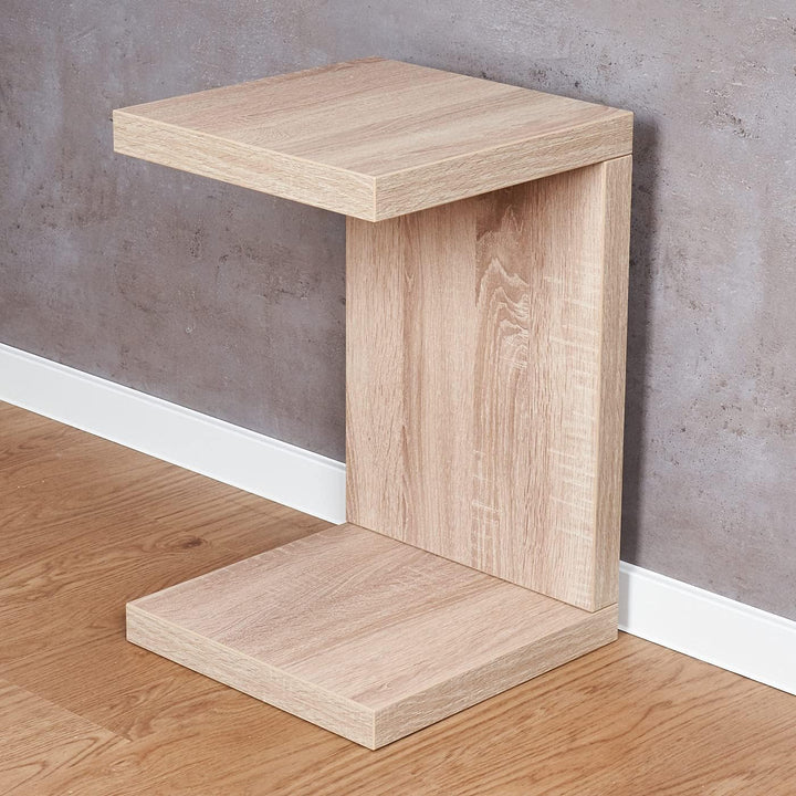 levandeo Beistelltisch Coco Sonoma Eiche sägerau 32x32cm Höhe 50cm Keine Montage fest verleimt Holz