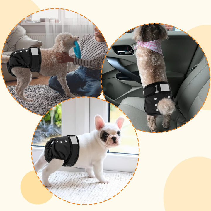 Eyein 3 Stück Hundewindeln für Hündinnen, Wiederverwendbare, Waschbare und Hochsaugfähige Hunde hösc
