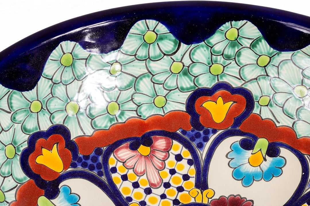 Juanetta - Handgemachtes mexikanisches Waschbecken - Cerames | Aufsatzwaschbecken 44 x 13,5 cm | Han