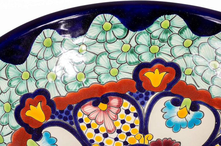 Juanetta - Handgemachtes mexikanisches Waschbecken - Cerames | Aufsatzwaschbecken 44 x 13,5 cm | Han