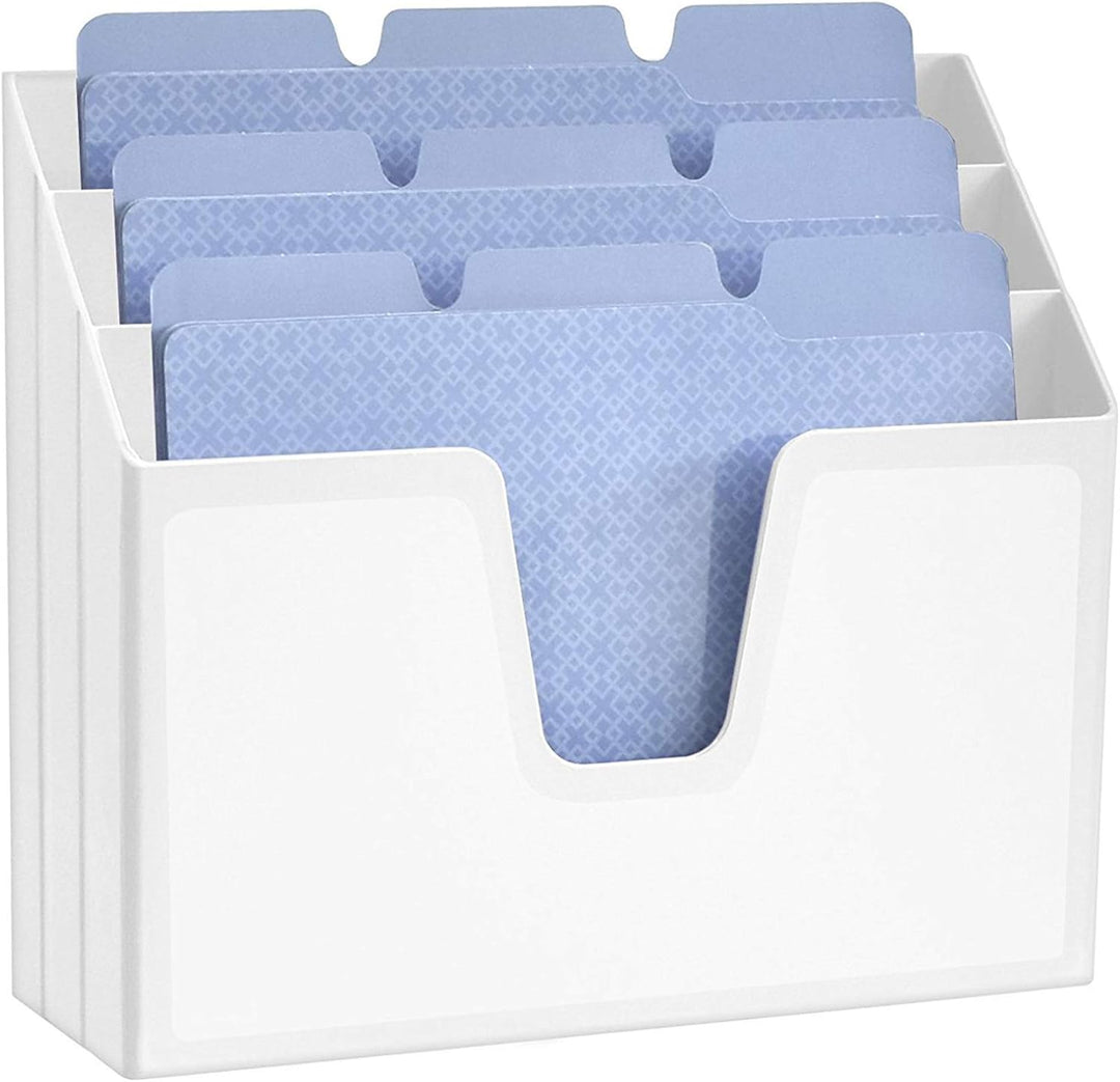 Acrimet Unterlagenhalter Dreifach Horizontalen (Weisse Farbe)