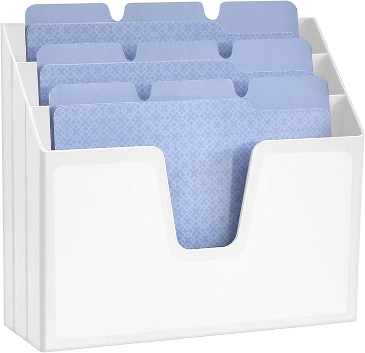 Acrimet Unterlagenhalter Dreifach Horizontalen (Weisse Farbe)