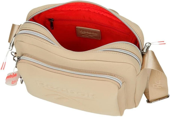 Reebok Noah Flat Umhängetasche Beige 19x13x3 cm Polyester Bandolera plana Taupe, Bandolera plana Tau