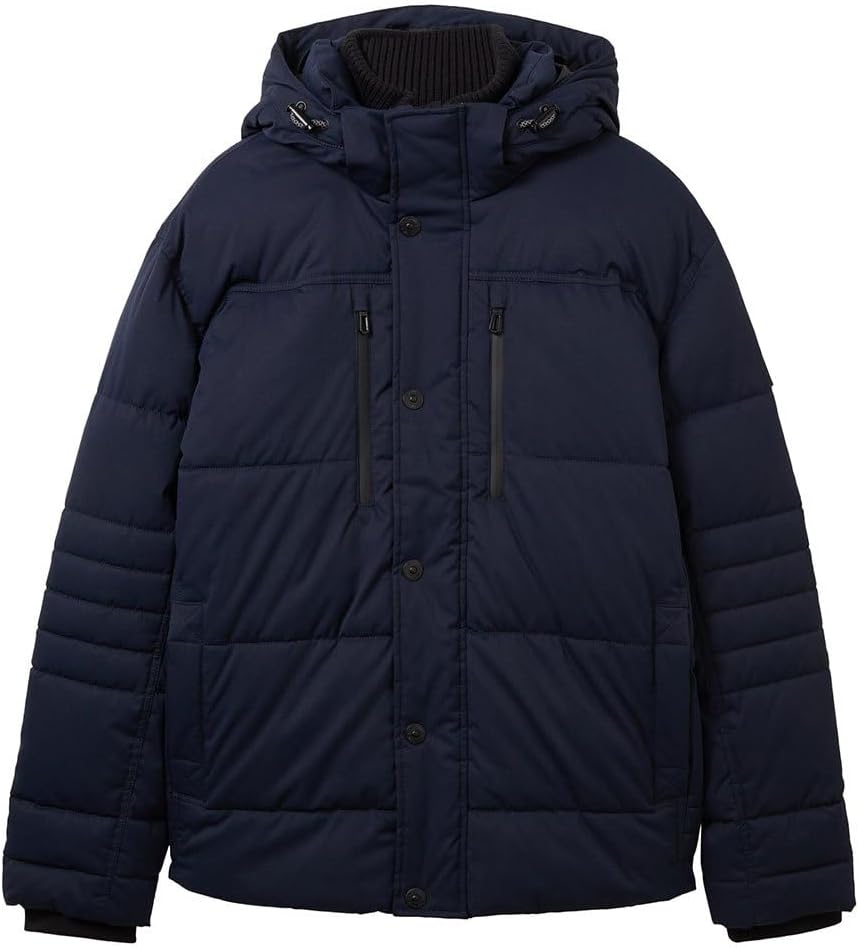 TOM TAILOR Herren Winterjacke mit Abnehmbarer Kapuze 3XL 10668 - Sky Captain Blue, 3XL 10668 - Sky C