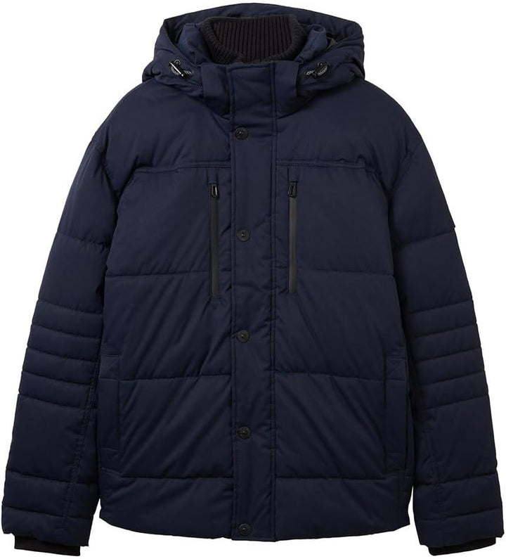 TOM TAILOR Herren Winterjacke mit Abnehmbarer Kapuze 3XL 10668 - Sky Captain Blue, 3XL 10668 - Sky C