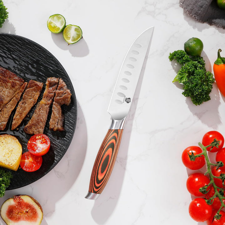 WILDMOK 4-teilig Steakmesserset 12,8cm Klinge aus Deutschem Stahl, Ergonomischer Griff Steakhouse Me