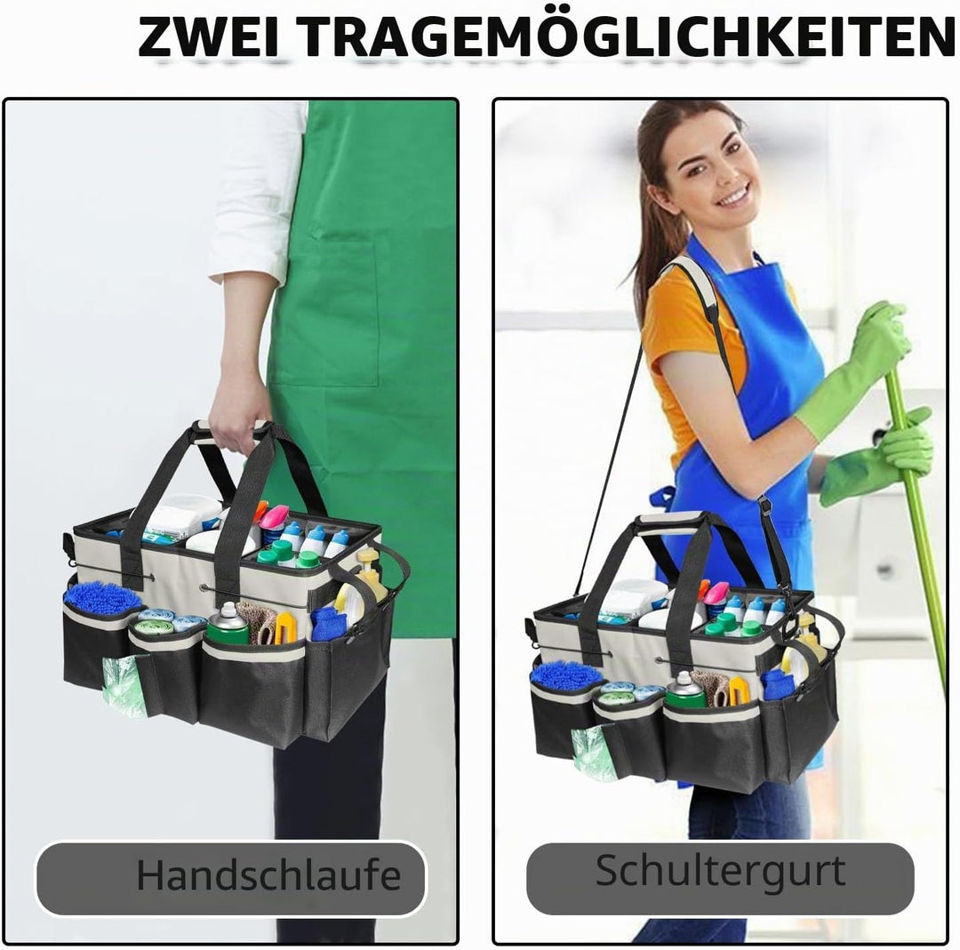 Boczif Reinigungs-Caddy-Tasche, tragbar, mit Griff, Schultergurten und Abnehmbarer Trennwand, Werkze