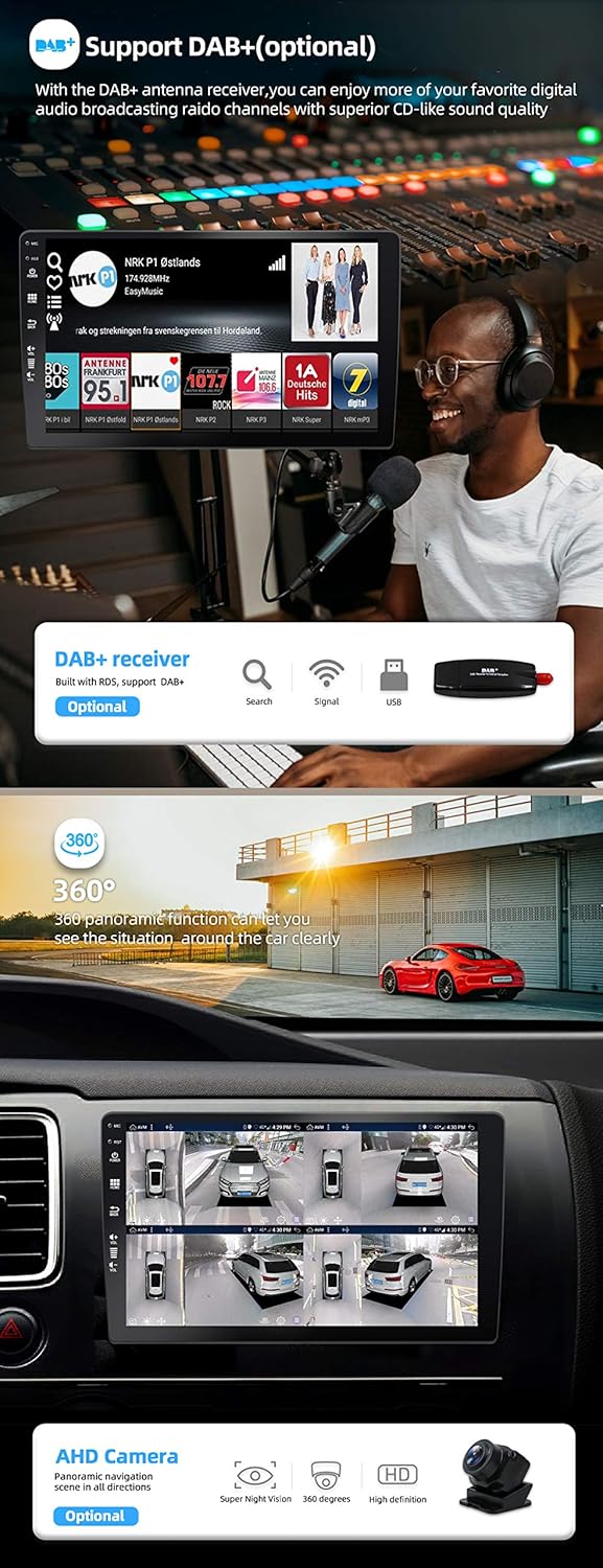 JOYX - [6G+128G] - Android 15 IPS Autoradio Passt für Ford Ranger (2011-2016) - Kabellos CarPlay/And