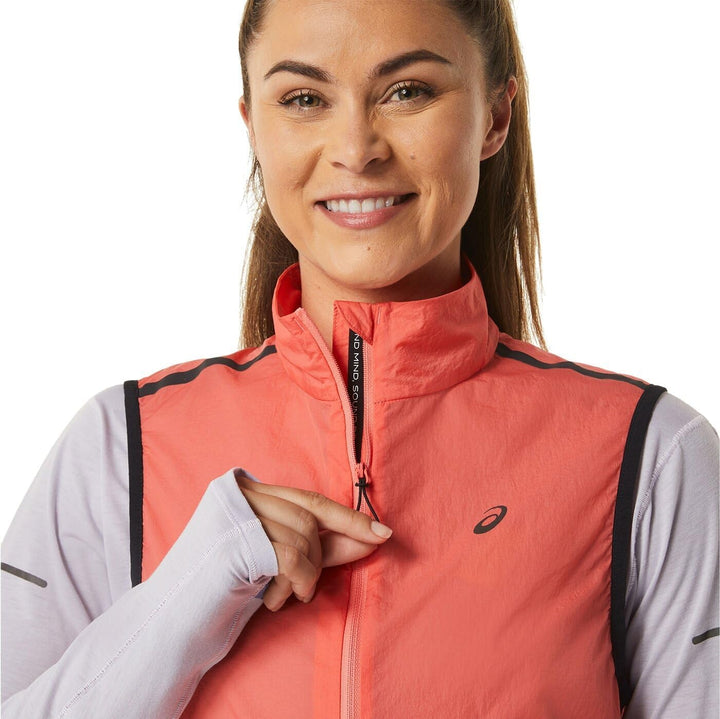 ASICS Metarun Weste Damen Herren, Rot XS