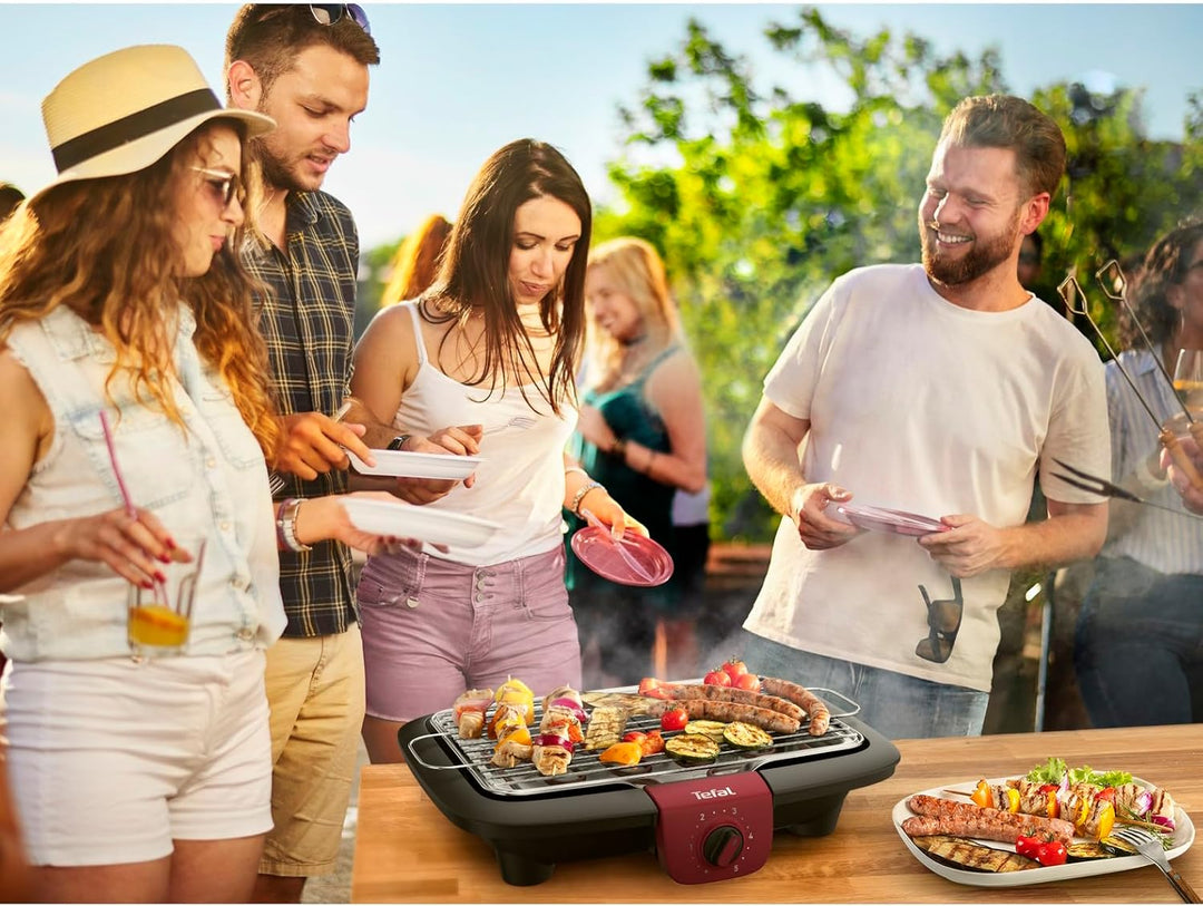 Tefal BG90E5 Easygrill Adjust Elektro- Tischgrill | 2300 Watt | 720 cm² Grillfläche | Einfache Reini